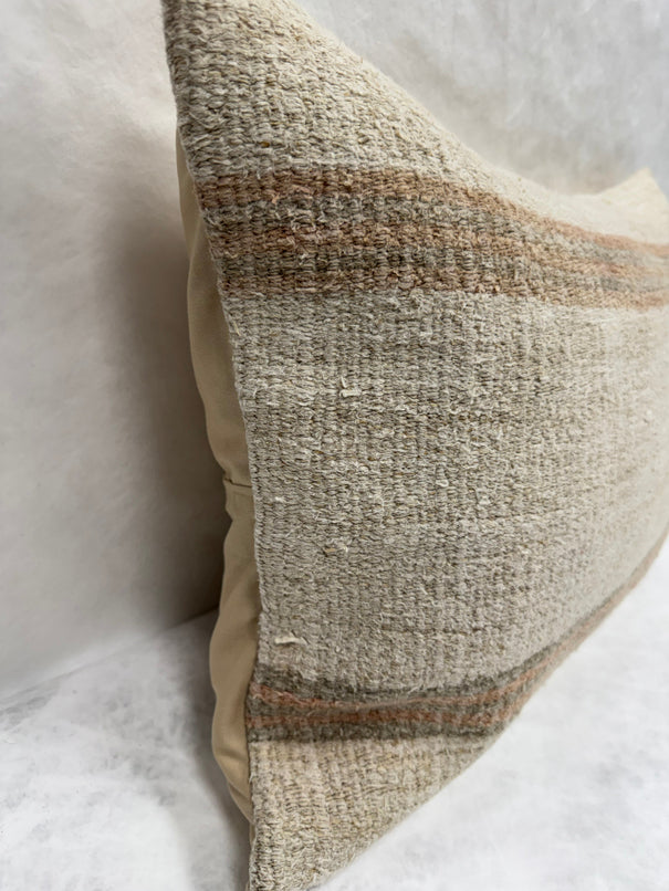 Turkish Hemp Pillow Cushion Natural Brown Beige Pillow Cushion Cover 16" x 24" #30226