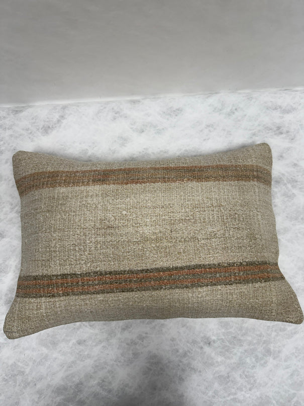 Turkish Hemp Pillow Cushion Natural Brown Beige Pillow Cushion Cover 16" x 24" #30226