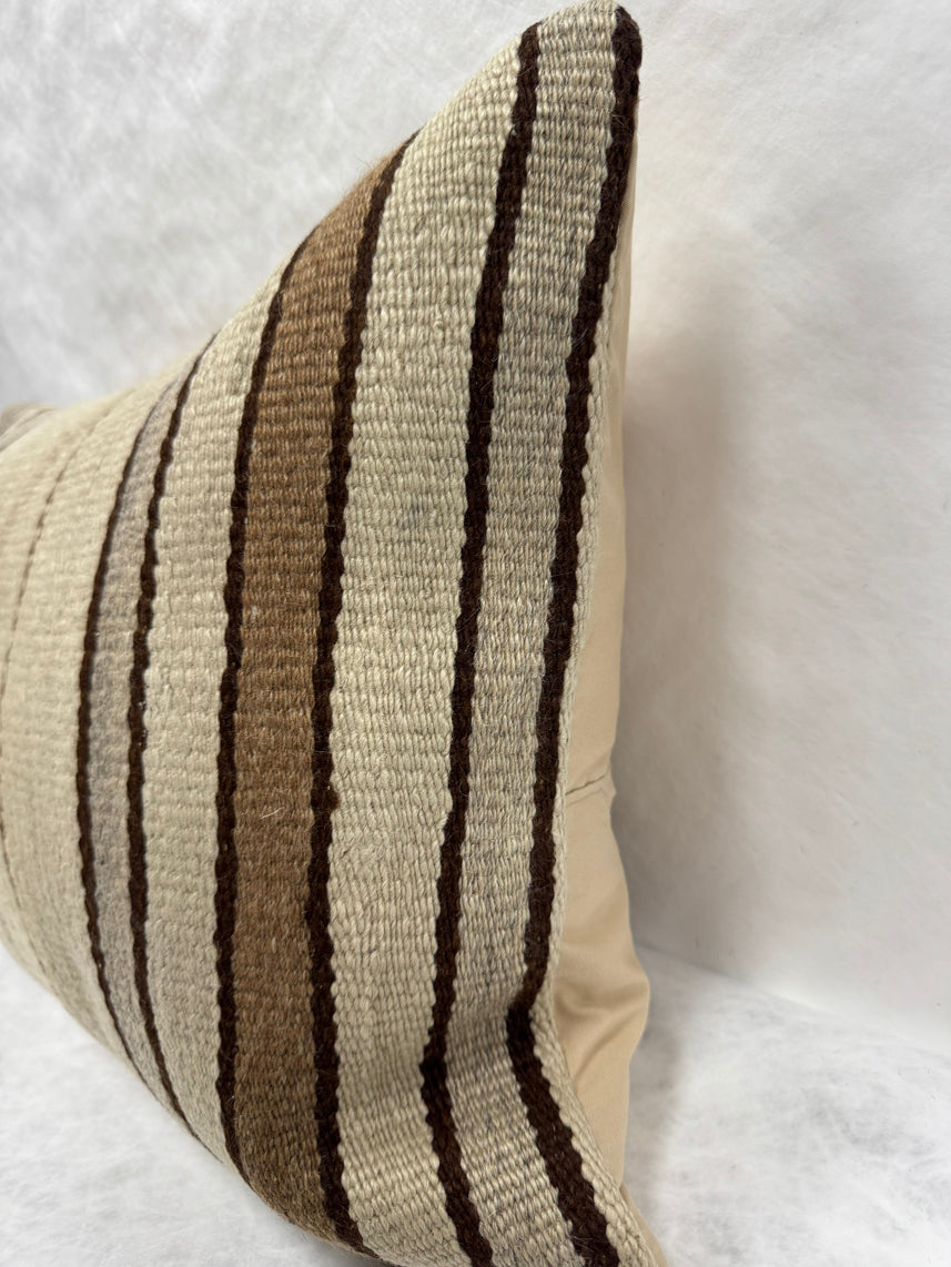 Turkish Hemp Pillow Cushion Natural Brown Beige Gray Pillow Cushion Cover 16" x 24" #30227