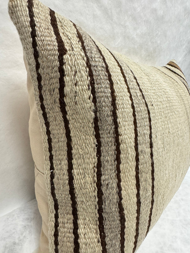 Turkish Hemp Pillow Cushion Natural Brown Beige Gray Pillow Cushion Cover 16" x 24" #30227
