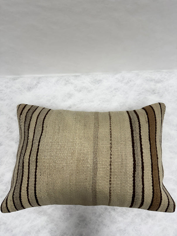 Turkish Hemp Pillow Cushion Natural Brown Beige Gray Pillow Cushion Cover 16" x 24" #30227