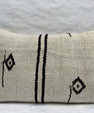 Turkish Hemp Pillow Cushion Natural Beige Black Pillow Cushion Cover 16" x 24" #30228