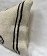 Turkish Hemp Pillow Cushion Natural Beige Black Pillow Cushion Cover 16" x 24" #30228