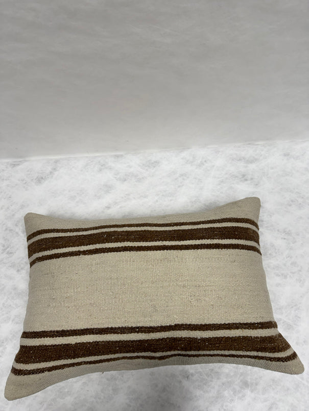Turkish Hemp Pillow Cushion Natural Beige Brown Pillow Cushion Cover 16" x 24" #30229