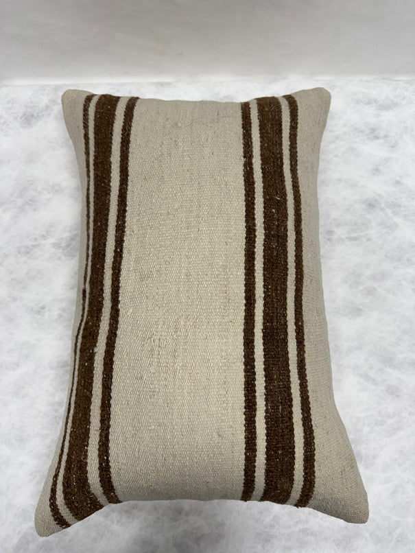 Turkish Hemp Pillow Cushion Natural Beige Brown Pillow Cushion Cover 16" x 24" #30229