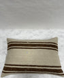 Turkish Hemp Pillow Cushion Natural Beige Brown Pillow Cushion Cover 16" x 24" #30230