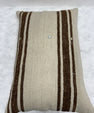Turkish Hemp Pillow Cushion Natural Beige Brown Pillow Cushion Cover 16" x 24" #30230