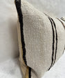 Turkish Hemp Pillow Cushion Natural Beige Brown Black Pillow Cushion Cover 16" x 24" #30239