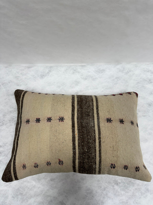 Turkish Hemp Pillow Cushion Natural Beige Brown Pillow Cushion Cover 16" x 24" #30278
