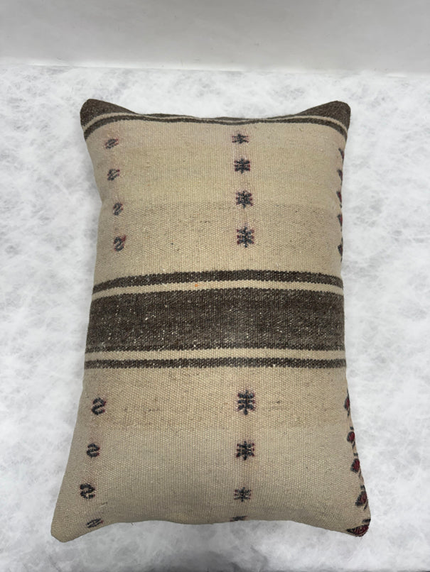 Turkish Hemp Pillow Cushion Natural Beige Brown Pillow Cushion Cover 16" x 24" #30278