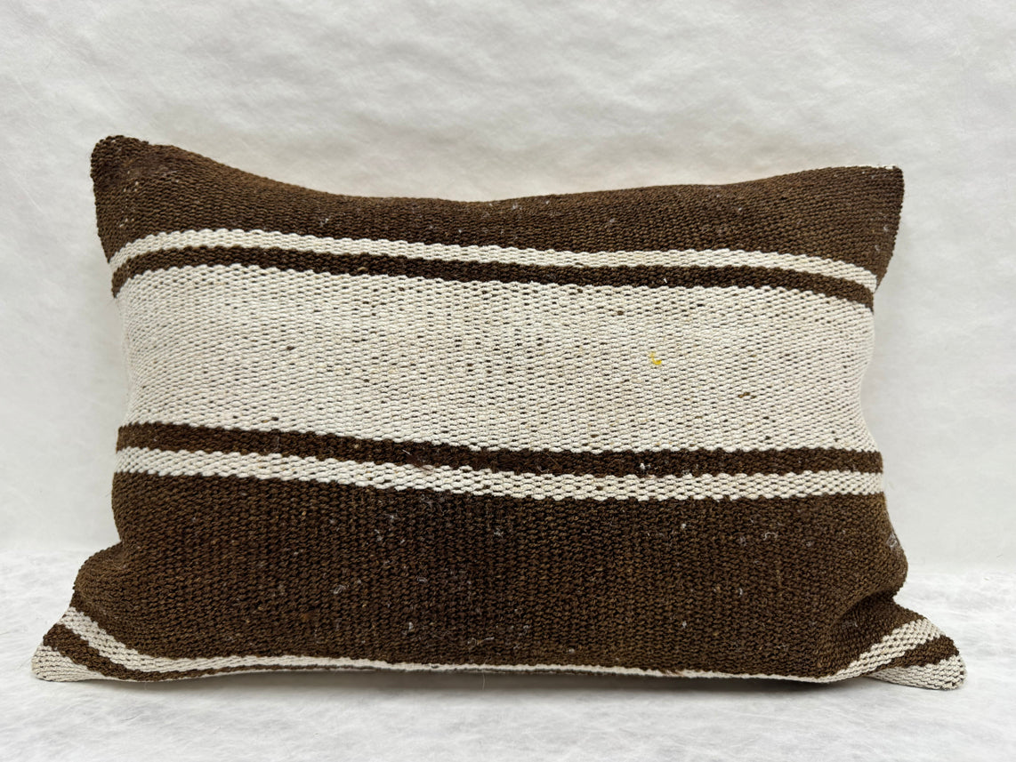 Turkish Hemp Pillow Cushion Natural Beige Brown Pillow Cushion Cover 16" x 24" #30231