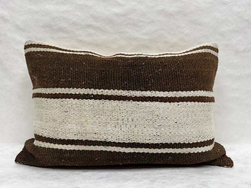 Turkish Hemp Pillow Cushion Natural Beige Brown Pillow Cushion Cover 16" x 24" #30231