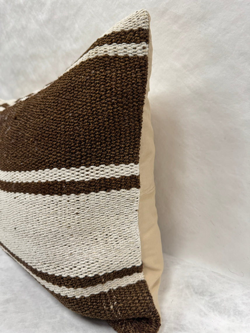 Turkish Hemp Pillow Cushion Natural Beige Brown Pillow Cushion Cover 16" x 24" #30231