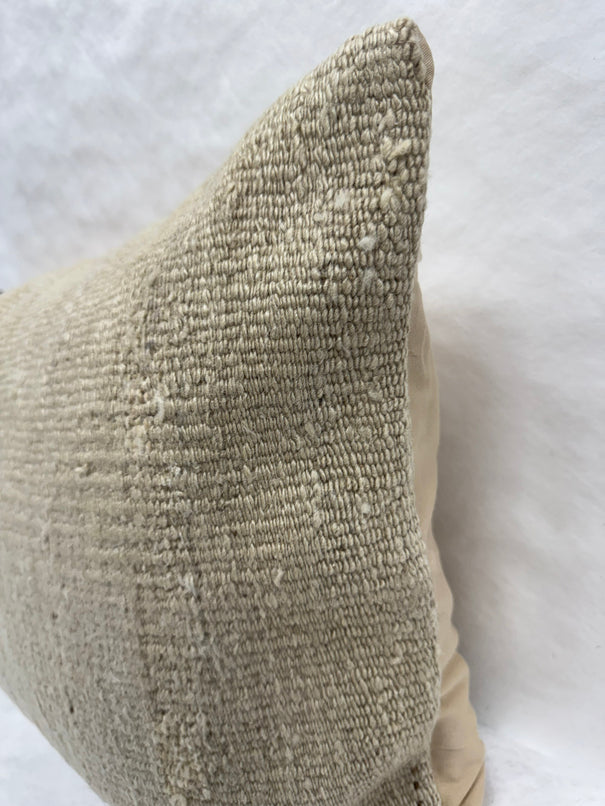 Turkish Hemp Pillow Cushion Natural Beige Brown Pillow Cushion Cover 16" x 24" #30232