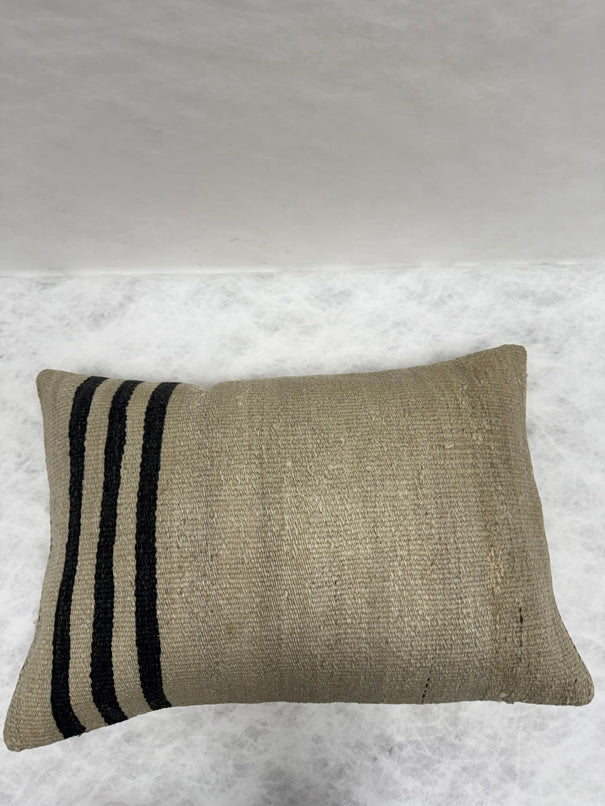 Turkish Hemp Pillow Cushion Natural Beige Brown Pillow Cushion Cover 16" x 24" #30232