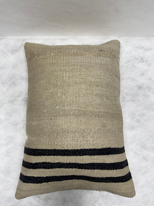 Turkish Hemp Pillow Cushion Natural Beige Brown Pillow Cushion Cover 16" x 24" #30232