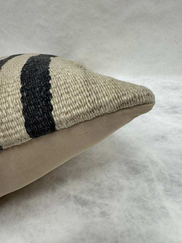 Turkish Hemp Pillow Cushion Natural Beige Brown Pillow Cushion Cover 16" x 24" #30232