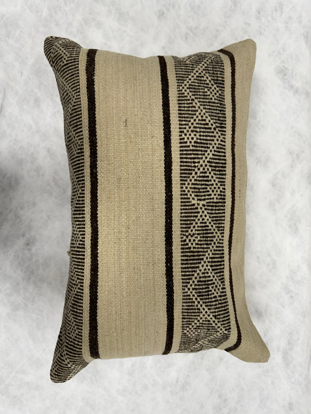 Turkish Hemp Pillow Cushion Natural Beige Brown Pillow Cushion Cover 16" x 24" #30225