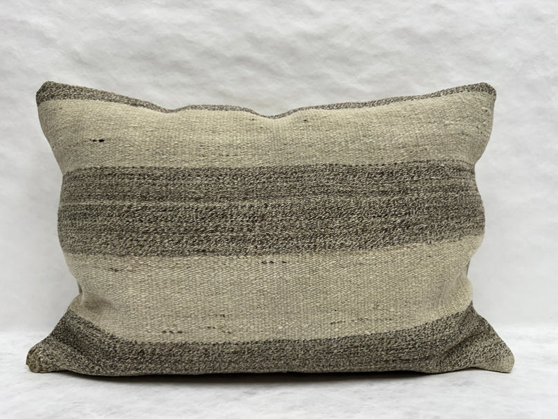 Turkish Hemp Pillow Cushion Natural Beige Brown Gray Pillow Cushion Cover 16" x 24" #30235