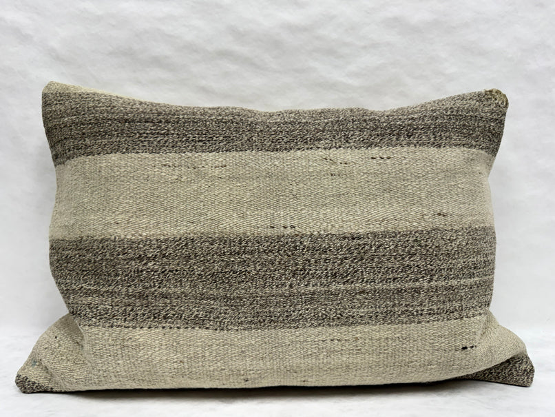 Turkish Hemp Pillow Cushion Natural Beige Brown Gray Pillow Cushion Cover 16" x 24" #30235