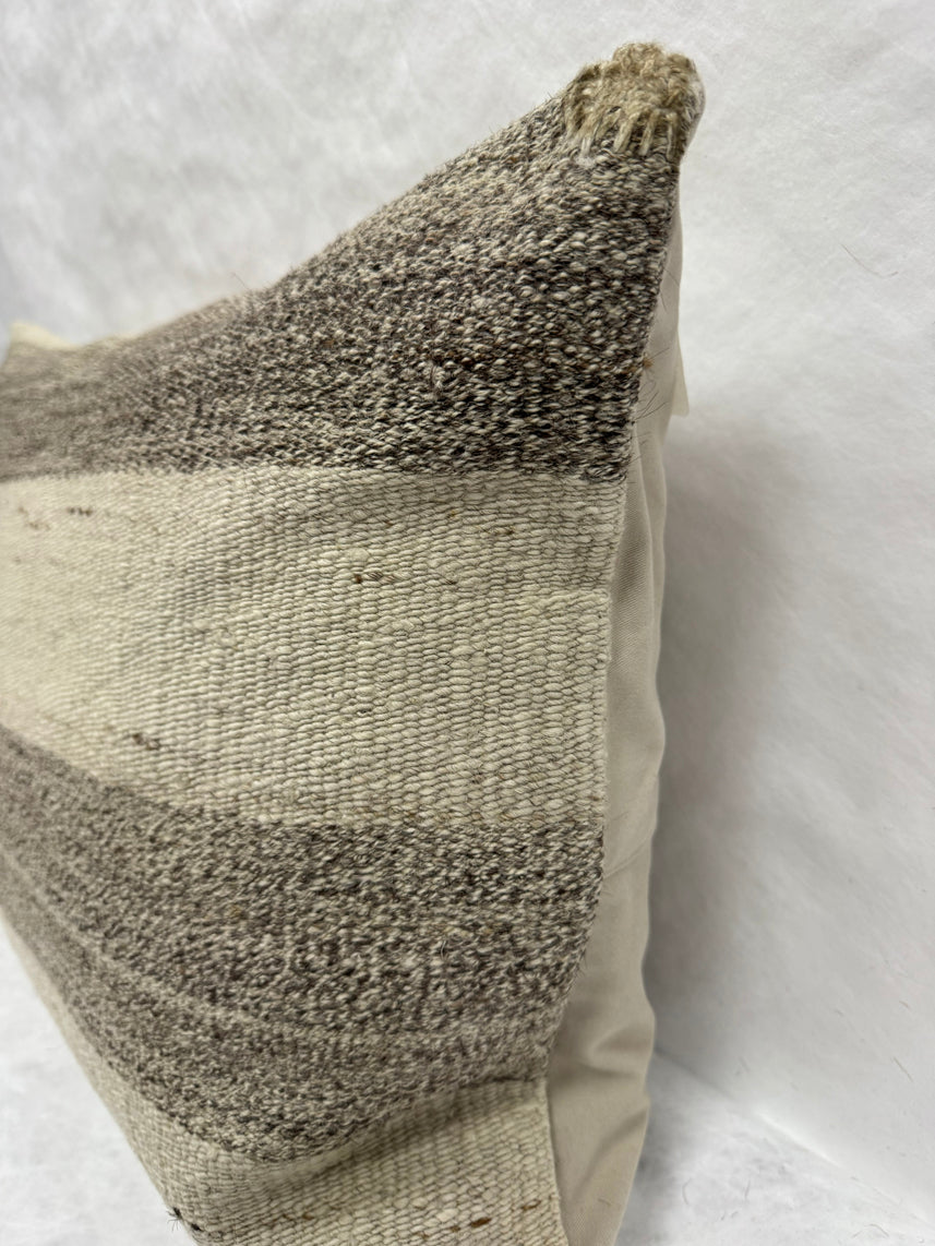 Turkish Hemp Pillow Cushion Natural Beige Brown Gray Pillow Cushion Cover 16" x 24" #30235
