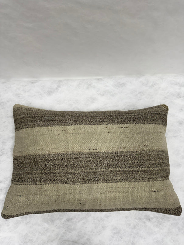 Turkish Hemp Pillow Cushion Natural Beige Brown Gray Pillow Cushion Cover 16" x 24" #30235
