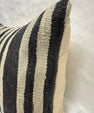Turkish Hemp Pillow Cushion Natural Beige Black Pillow Cushion Cover 16" x 24" #30241