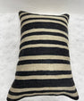 Turkish Hemp Pillow Cushion Natural Beige Black Pillow Cushion Cover 16" x 24" #30241