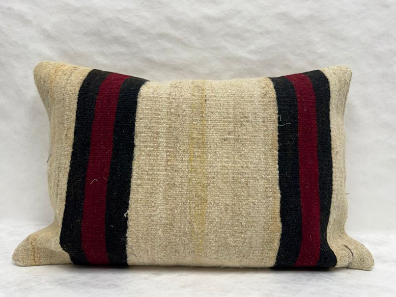 Turkish Hemp Pillow Cushion Natural Beige Black Burgundy Pillow Cushion Cover 16" x 24" #30242