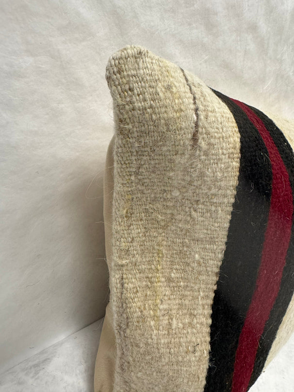 Turkish Hemp Pillow Cushion Natural Beige Black Burgundy Pillow Cushion Cover 16" x 24" #30242