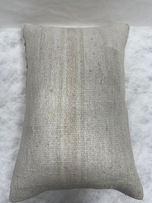Turkish Hemp Pillow Cushion Natural Cream Gray Pillow Cushion Cover 16" x 24" #30243
