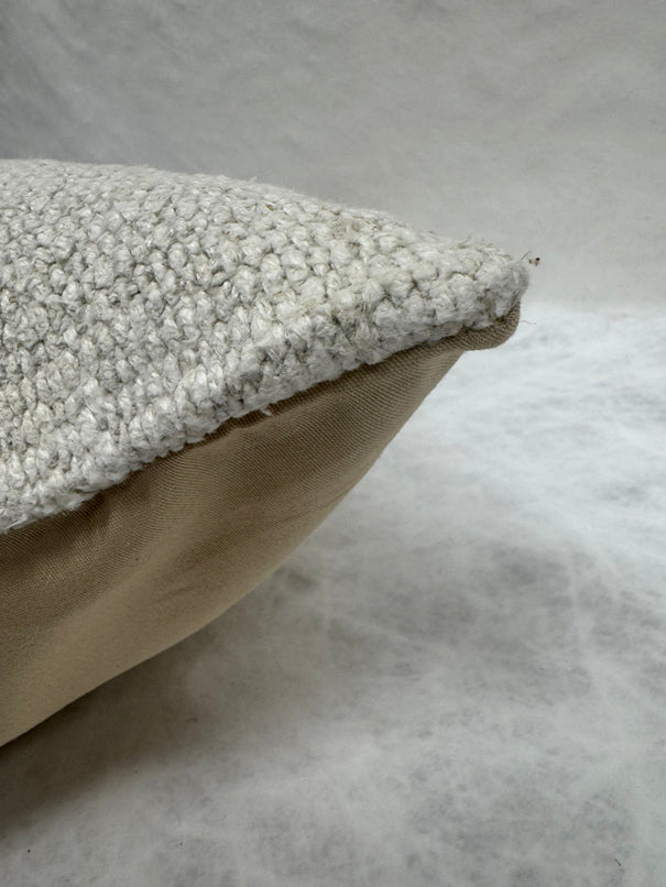 Turkish Hemp Pillow Cushion Natural Cream Gray Pillow Cushion Cover 16" x 24" #30243
