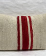 Turkish Hemp Pillow Cushion Natural Beige Red Pillow Cushion Cover 16" x 24" #30234