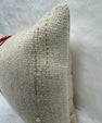 Turkish Hemp Pillow Cushion Natural Beige Red Pillow Cushion Cover 16" x 24" #30234