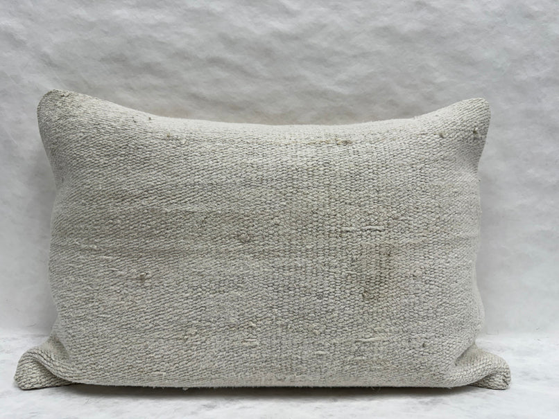 Turkish Hemp Pillow Cushion Natural Cream Pillow Cushion Cover 16" x 24" #30244