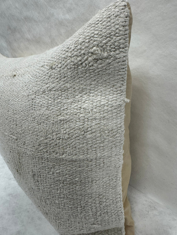 Turkish Hemp Pillow Cushion Natural Cream Pillow Cushion Cover 16" x 24" #30244