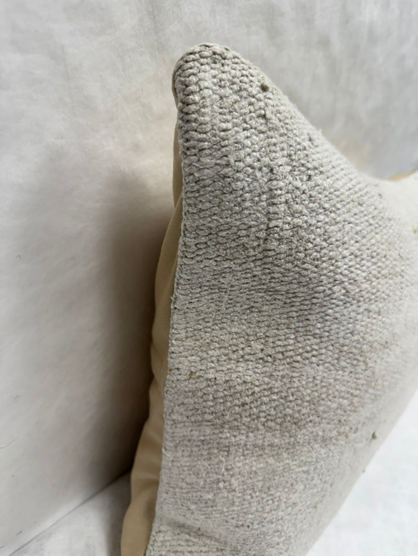 Turkish Hemp Pillow Cushion Natural Cream Pillow Cushion Cover 16" x 24" #30244