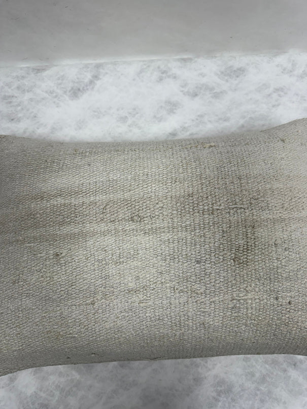 Turkish Hemp Pillow Cushion Natural Cream Pillow Cushion Cover 16" x 24" #30244