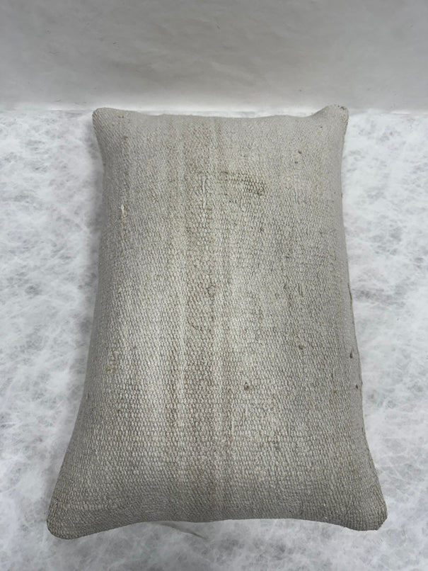 Turkish Hemp Pillow Cushion Natural Cream Pillow Cushion Cover 16" x 24" #30244