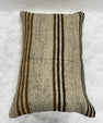 Turkish Hemp Pillow Cushion Natural Beige Brown Black Pillow Cushion Cover 16" x 24" #30245