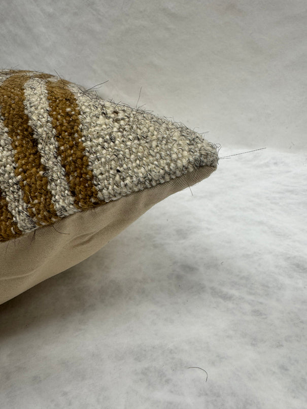 Turkish Hemp Pillow Cushion Natural Beige Brown Black Pillow Cushion Cover 16" x 24" #30245