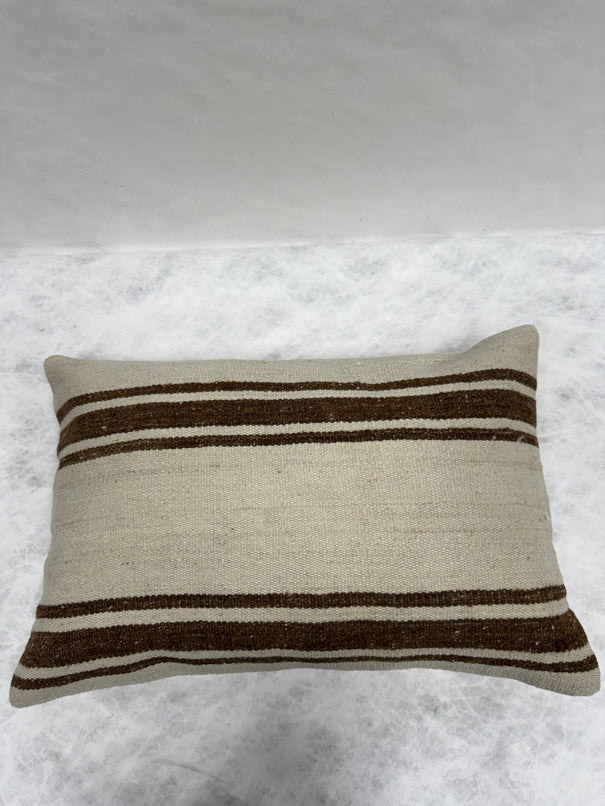 Turkish Hemp Pillow Cushion Natural Beige Brown Pillow Cushion Cover 16" x 24" #30237