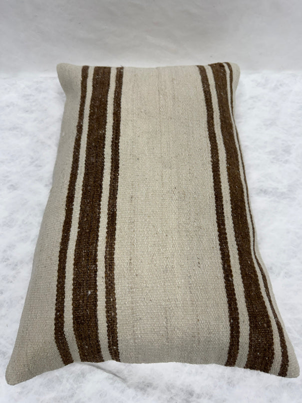 Turkish Hemp Pillow Cushion Natural Beige Brown Pillow Cushion Cover 16" x 24" #30237