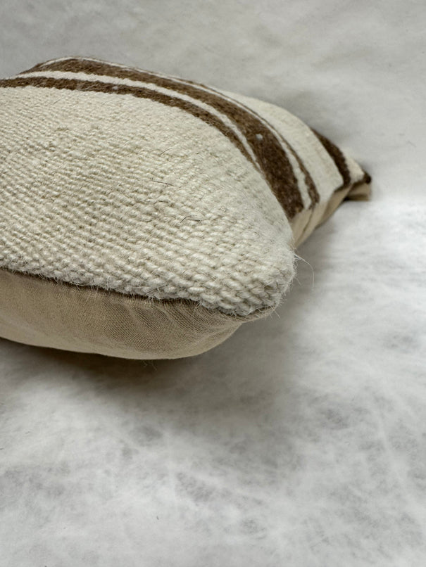 Turkish Hemp Pillow Cushion Natural Beige Brown Pillow Cushion Cover 16" x 24" #30237