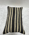 Turkish Hemp Pillow Cushion Natural Beige Black Pillow Cushion Cover 16" x 24" #30266