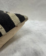 Turkish Hemp Pillow Cushion Natural Beige Black Pillow Cushion Cover 16" x 24" #30266