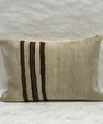 Turkish Hemp Pillow Cushion Natural Beige Brown Black Pillow Cushion Cover 16" x 24" #30247