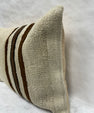 Turkish Hemp Pillow Cushion Natural Beige Brown Black Pillow Cushion Cover 16" x 24" #30247