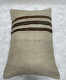 Turkish Hemp Pillow Cushion Natural Beige Brown Black Pillow Cushion Cover 16" x 24" #30247