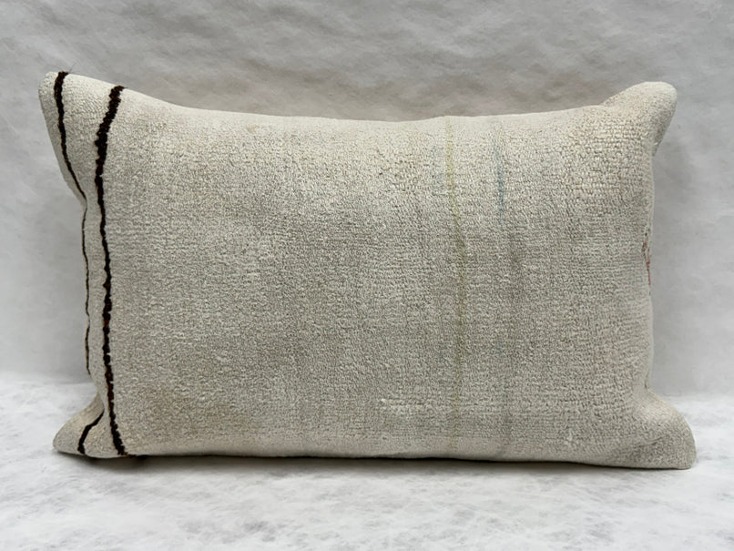 Turkish Hemp Pillow Cushion Natural Beige Brown Gray Pillow Cushion Cover 16" x 24" #30248